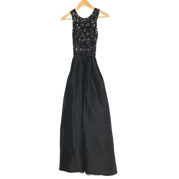 Monique Lhuillier Jadore Dress Sequin Open Criss Cross Back Maxi Gown 2 - Picture 6 of 11